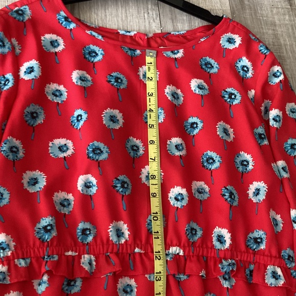 red dress with blue flowers - Picture 9 of 9